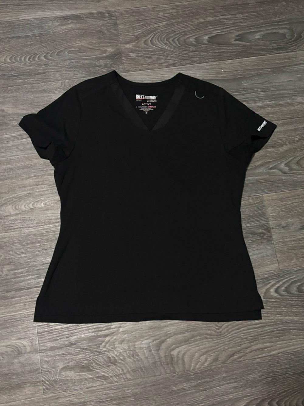 Grey's Anatomy Black Short Sleeve Scrub Top